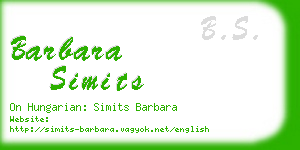 barbara simits business card